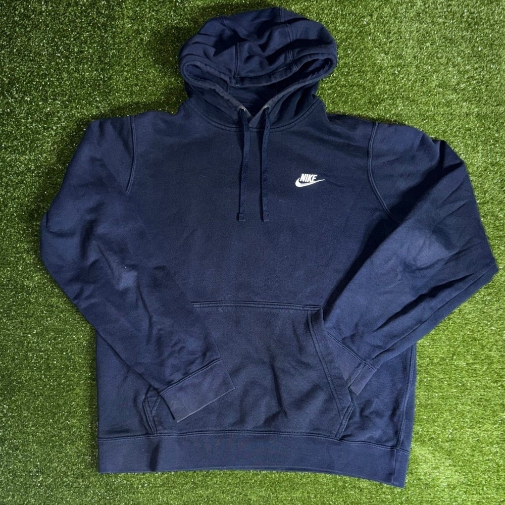 Nike Sportswear Club Fleece Hoodieβ Mens Medium Navy Blue Pullover BV2648-410